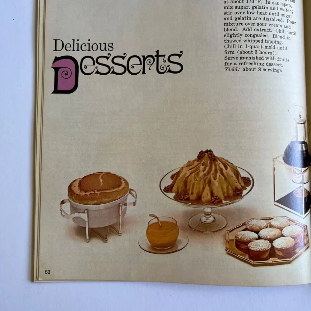 Vintage 1972 Cookbook Festive Foods Paperback with Staple Binding